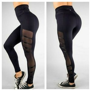 BuffBunny Elysium HR Black Mesh Leggings